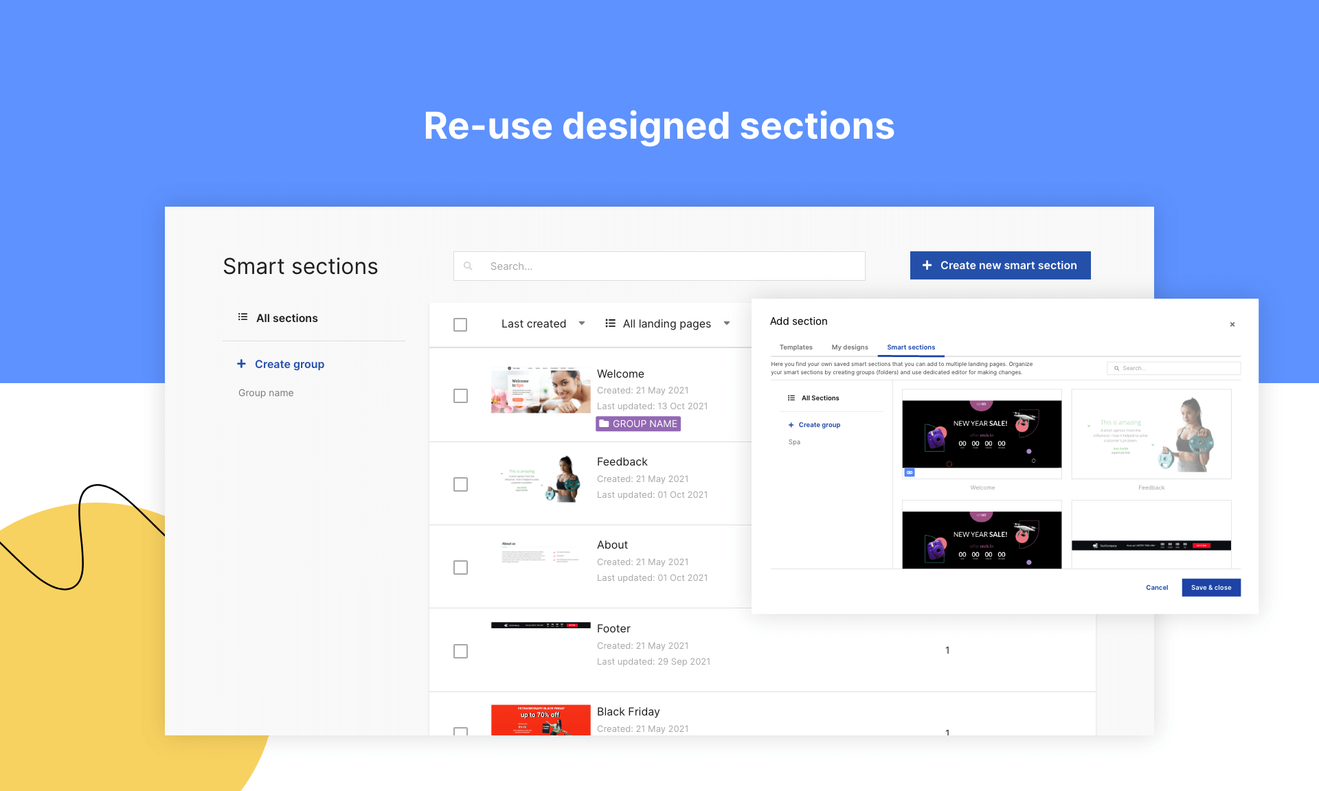 screenshot of Landingi