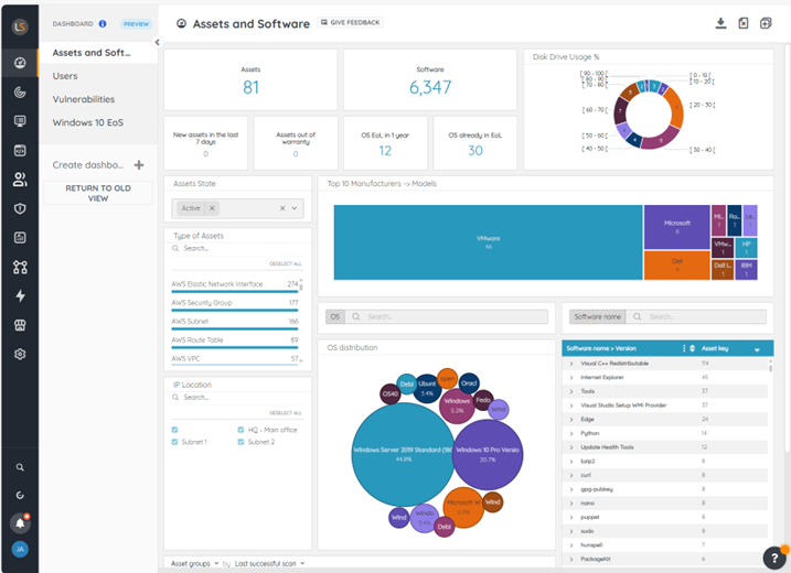 screenshot of Lansweeper