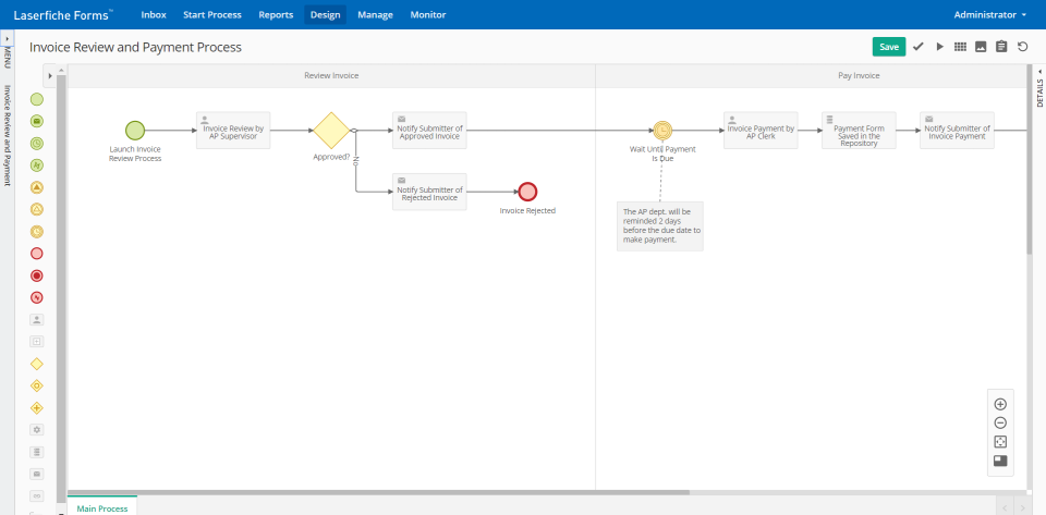 screenshot of Laserfiche