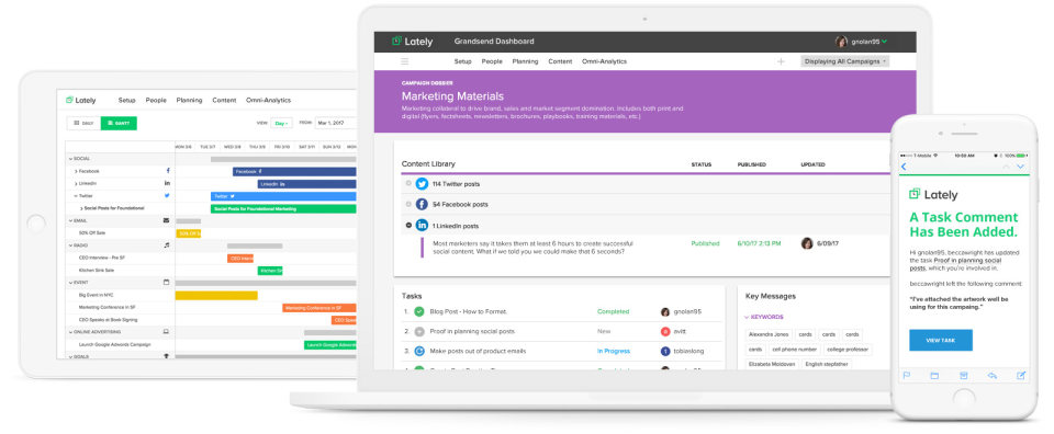 screenshot of Lately