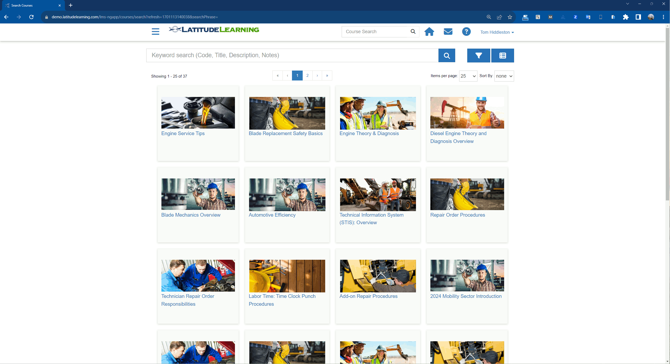 screenshot of LatitudeLearning