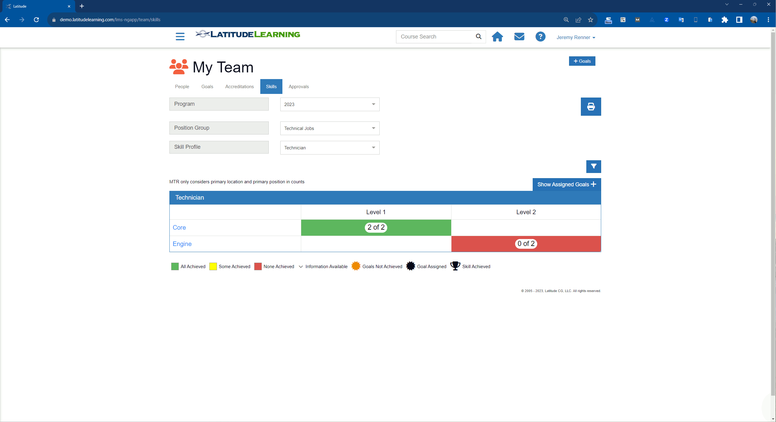 screenshot of LatitudeLearning