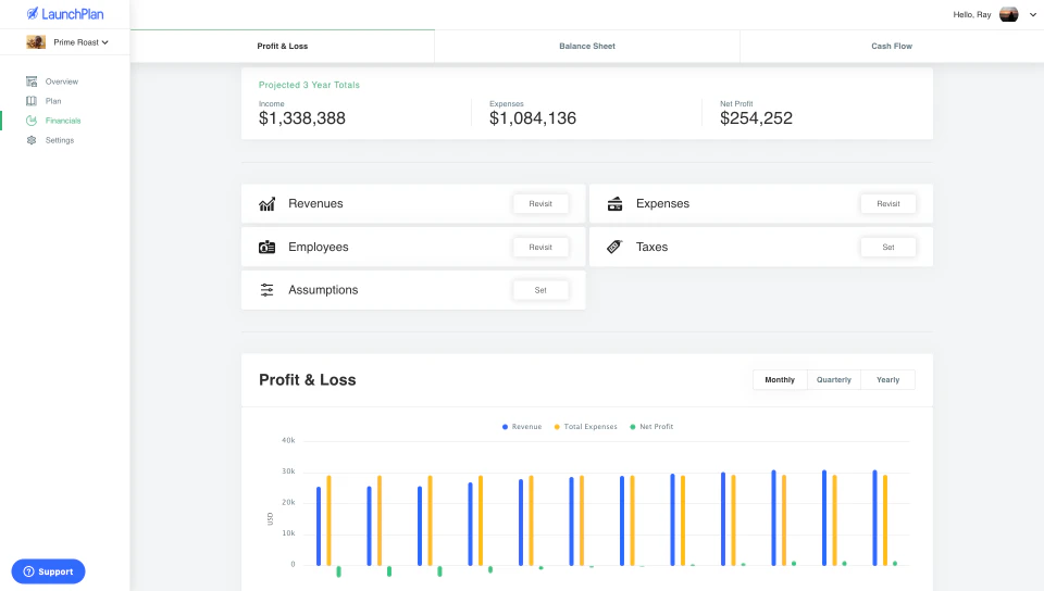 screenshot of LaunchPlan