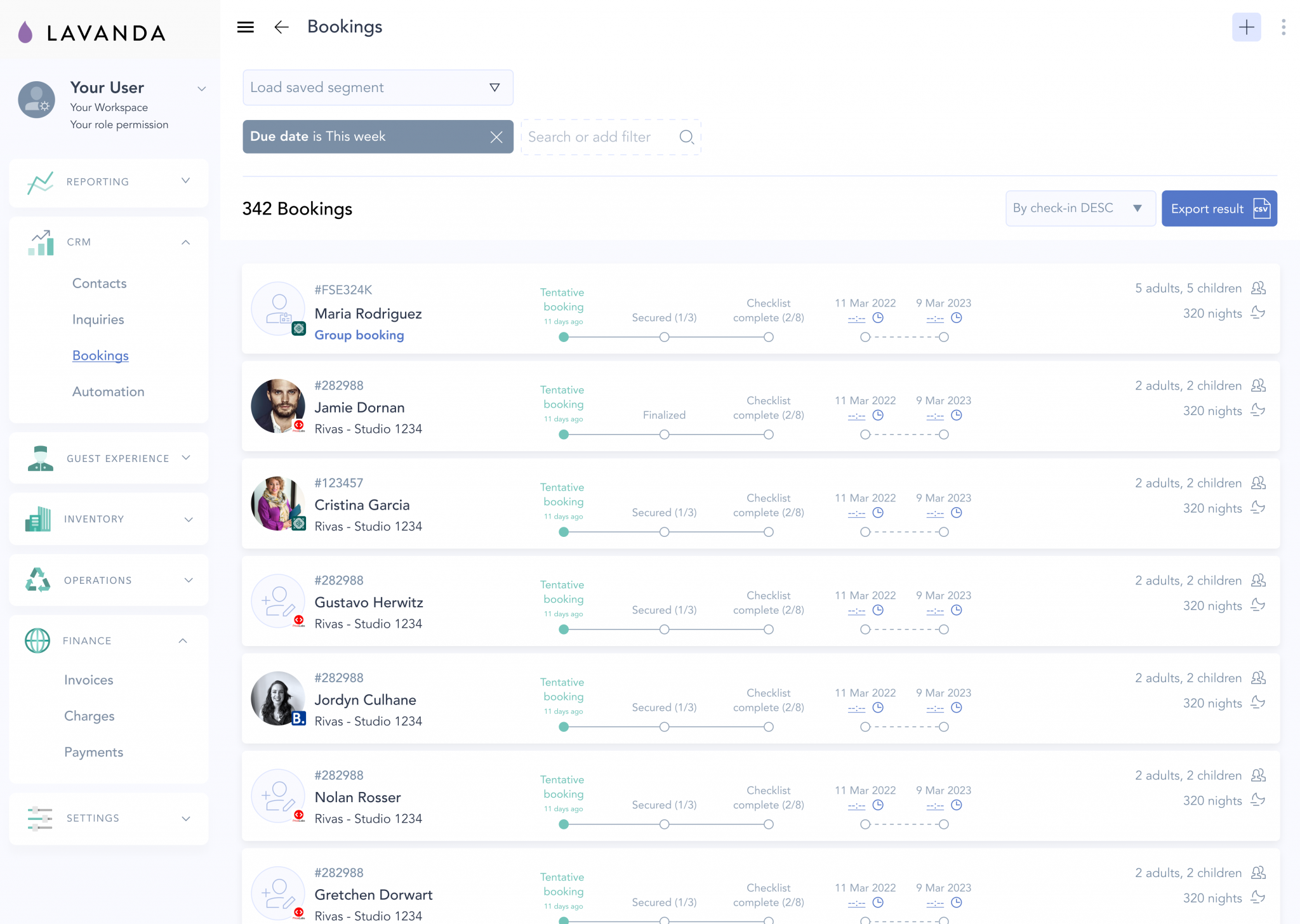 screenshot of Lavanda