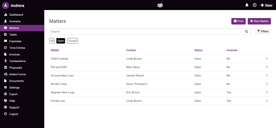 screenshot of LawGro