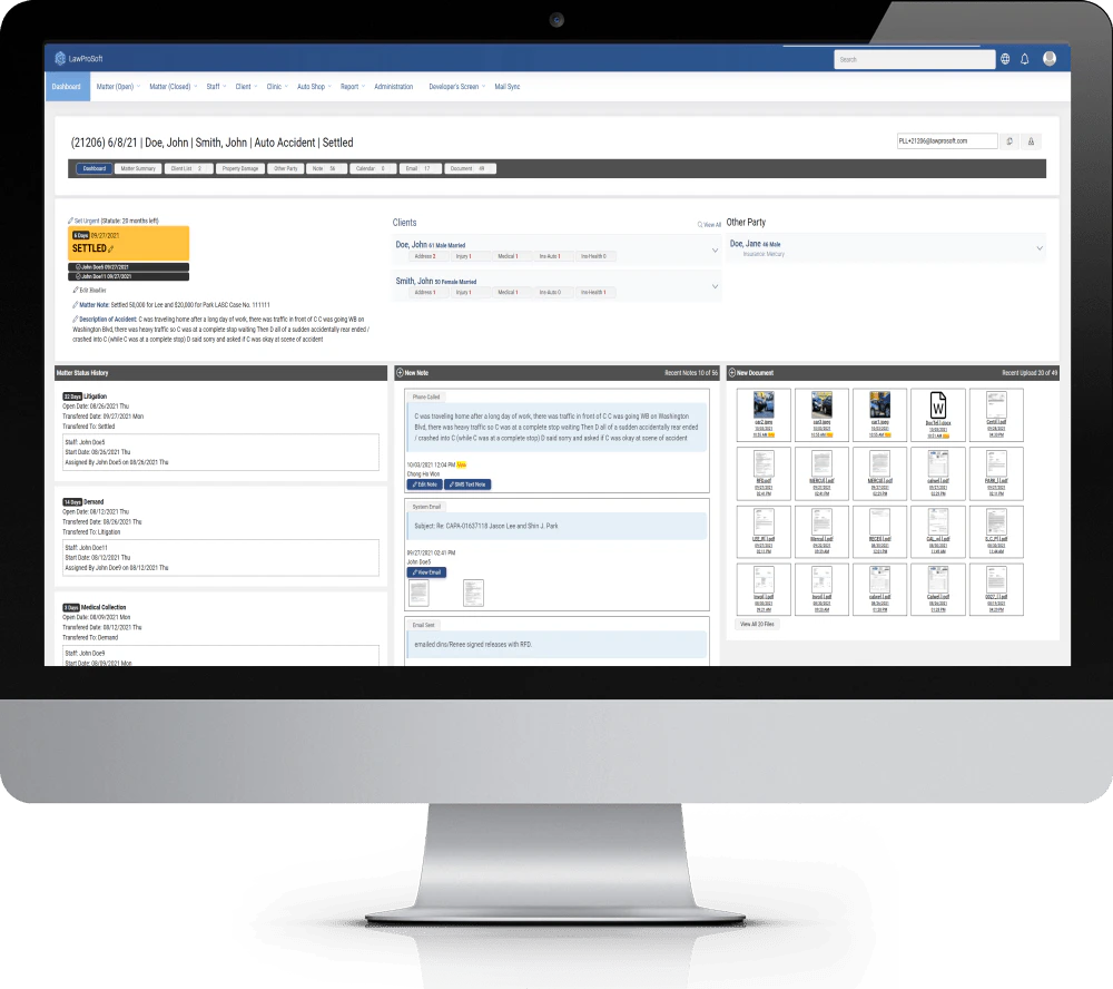 screenshot of LawPro