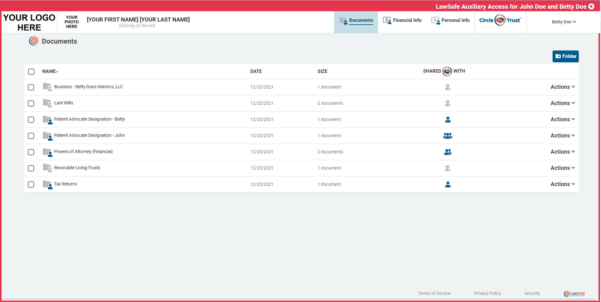 screenshot of LawSafe