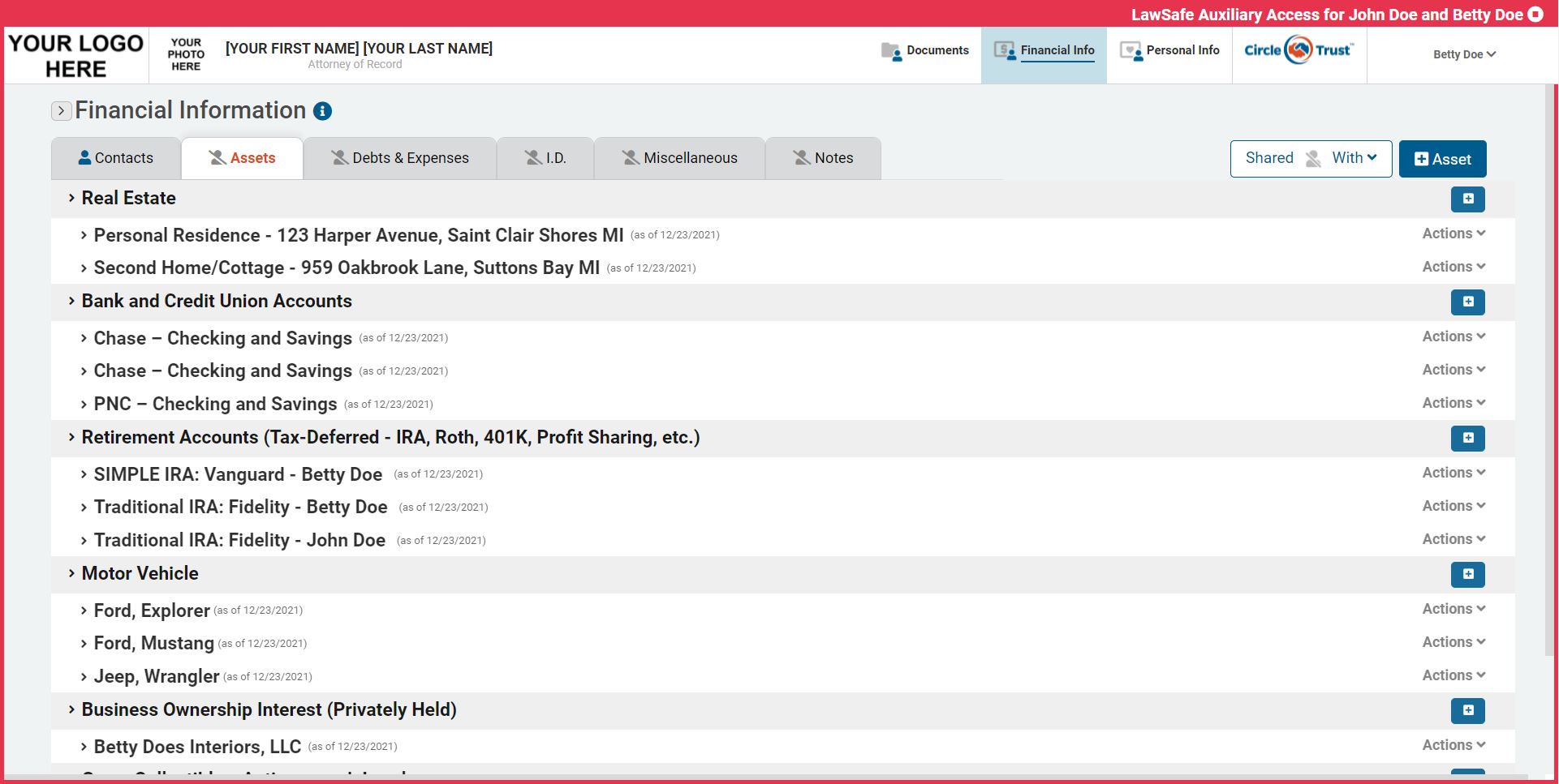 screenshot of LawSafe