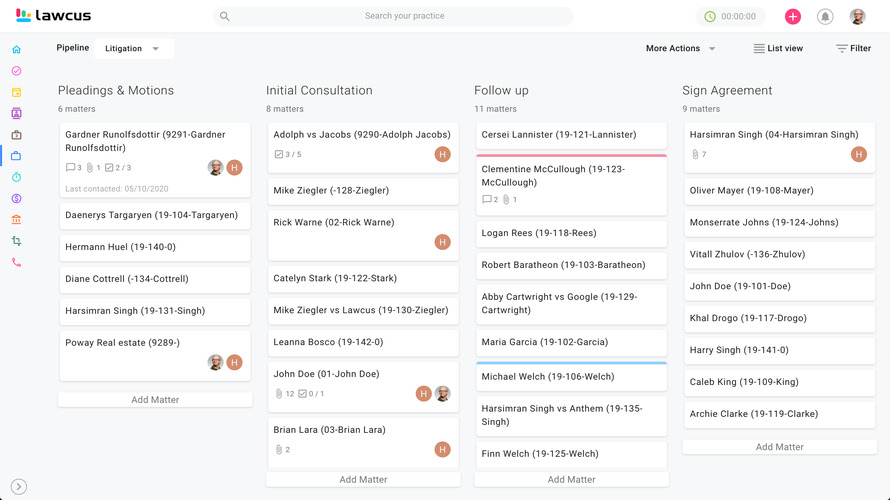 screenshot of Lawcus