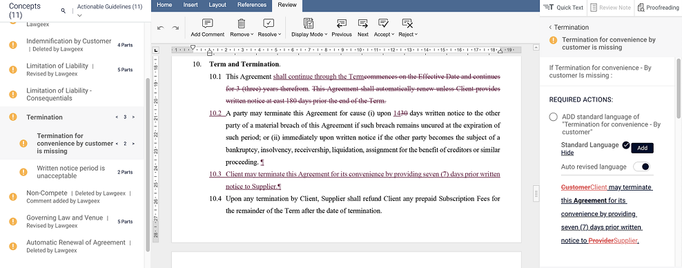 screenshot of Lawgeex