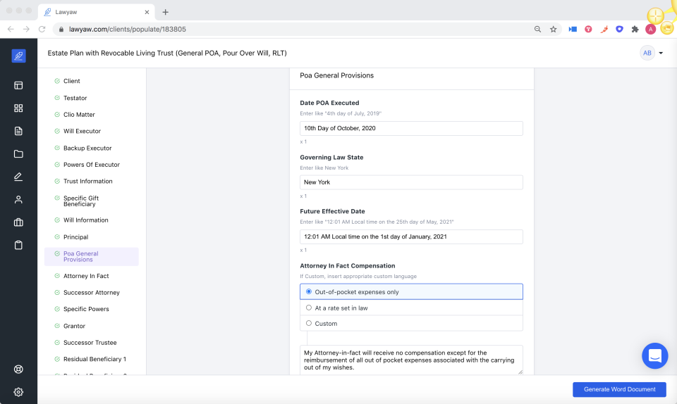 screenshot of Lawyaw