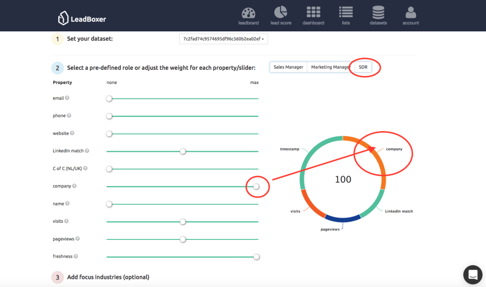 screenshot of LeadBoxer