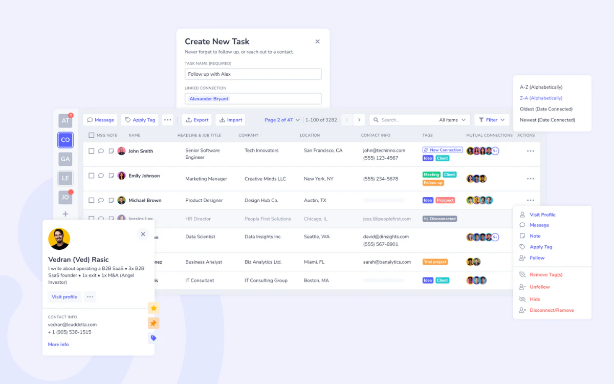 screenshot of LeadDelta