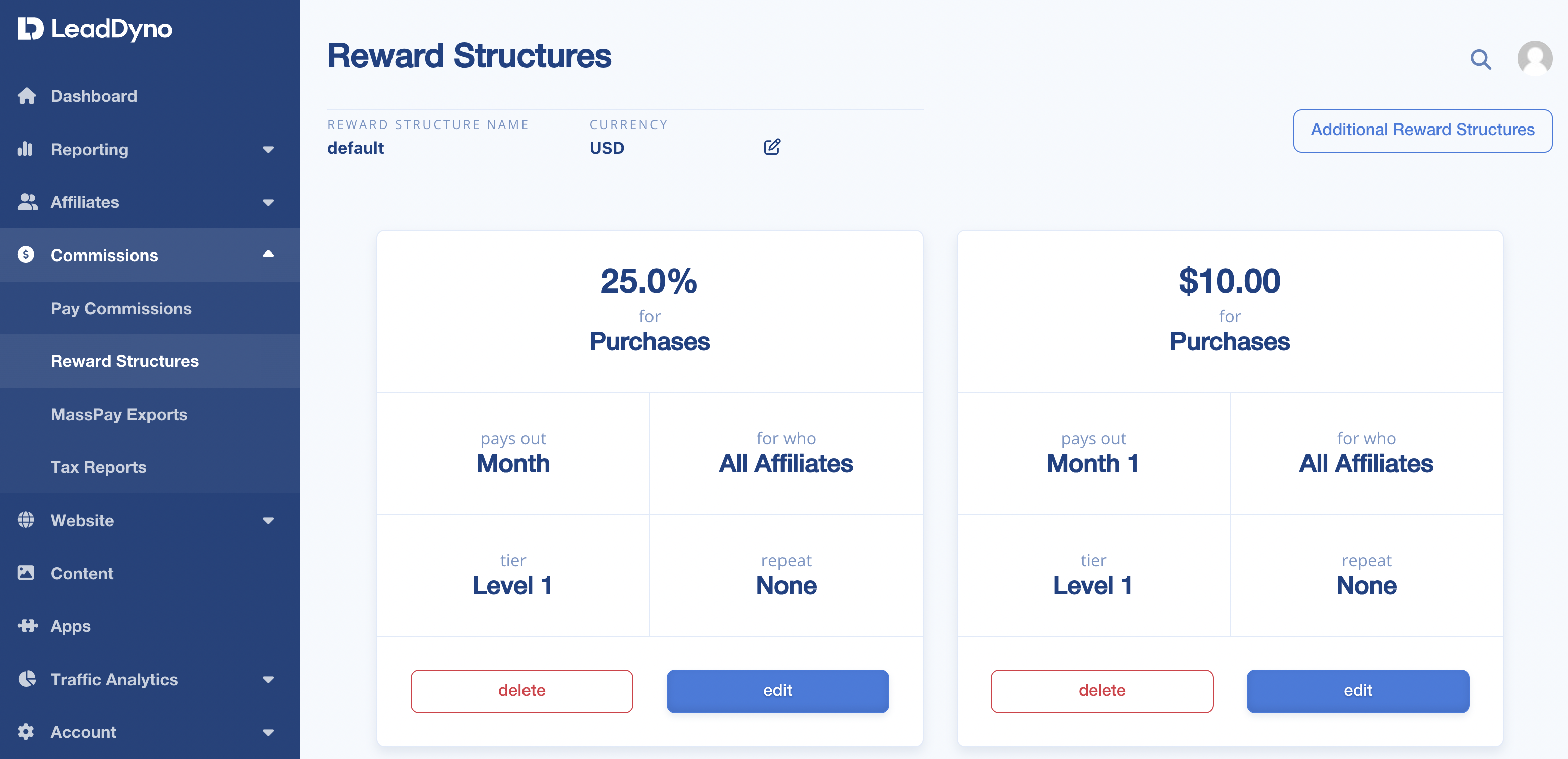 screenshot of LeadDyno