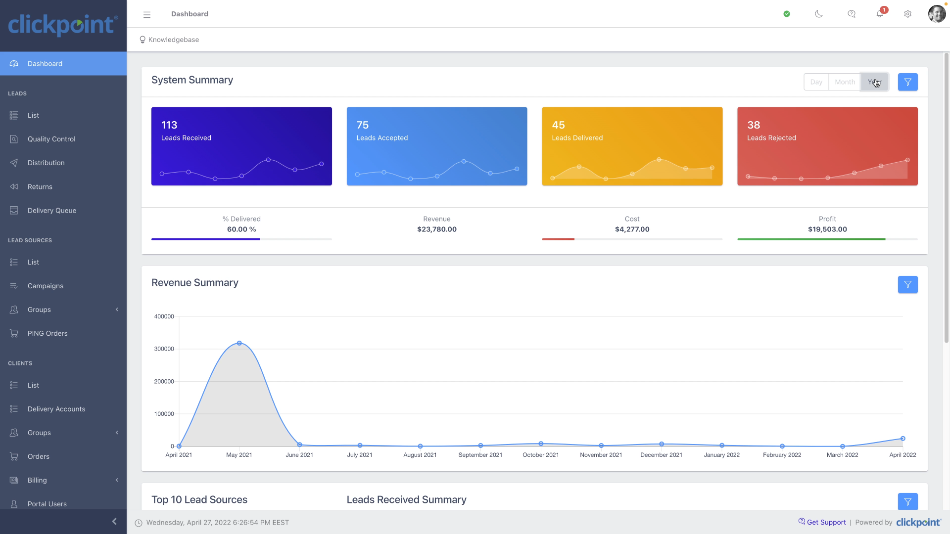 screenshot of LeadExec