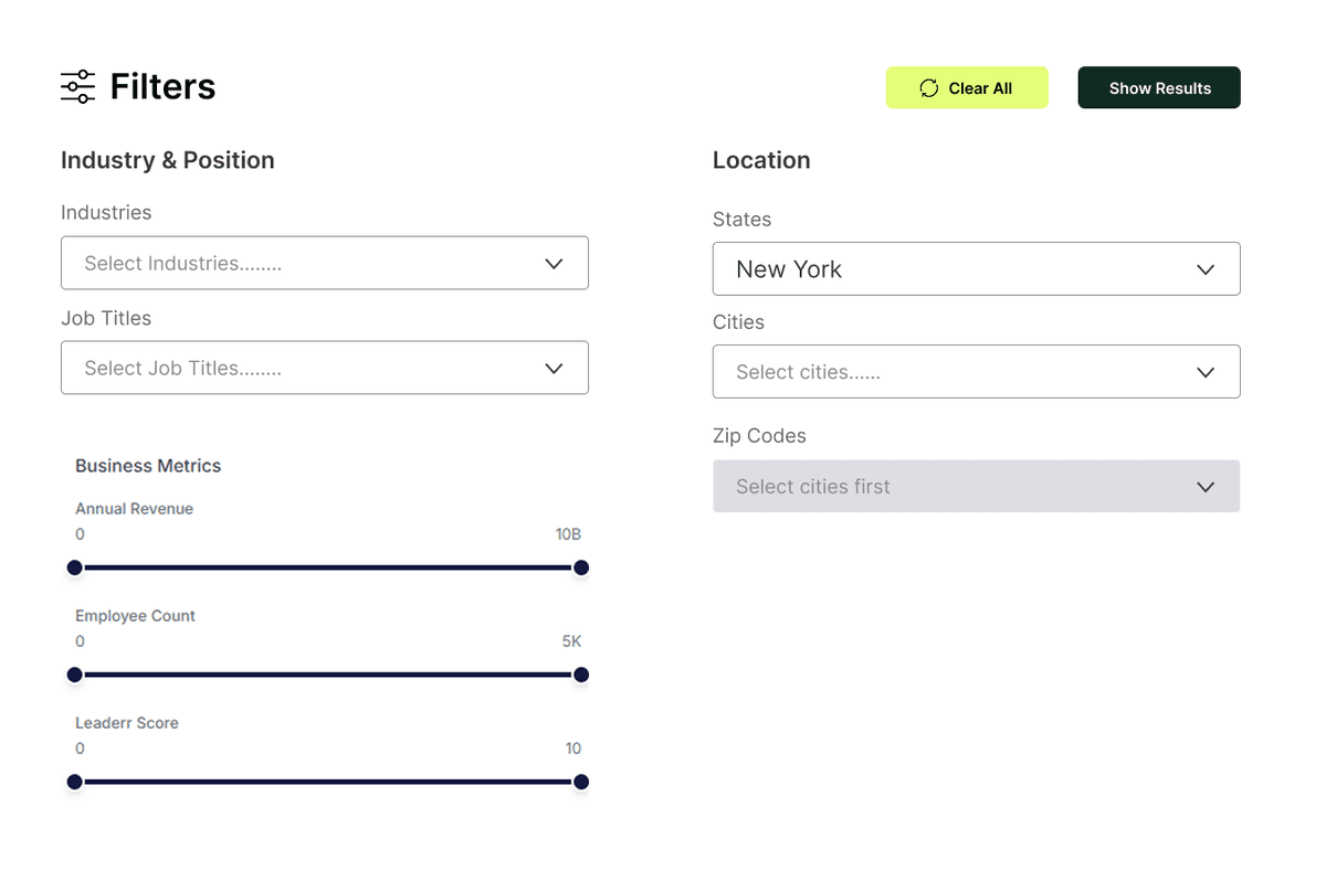 screenshot of Leaderr