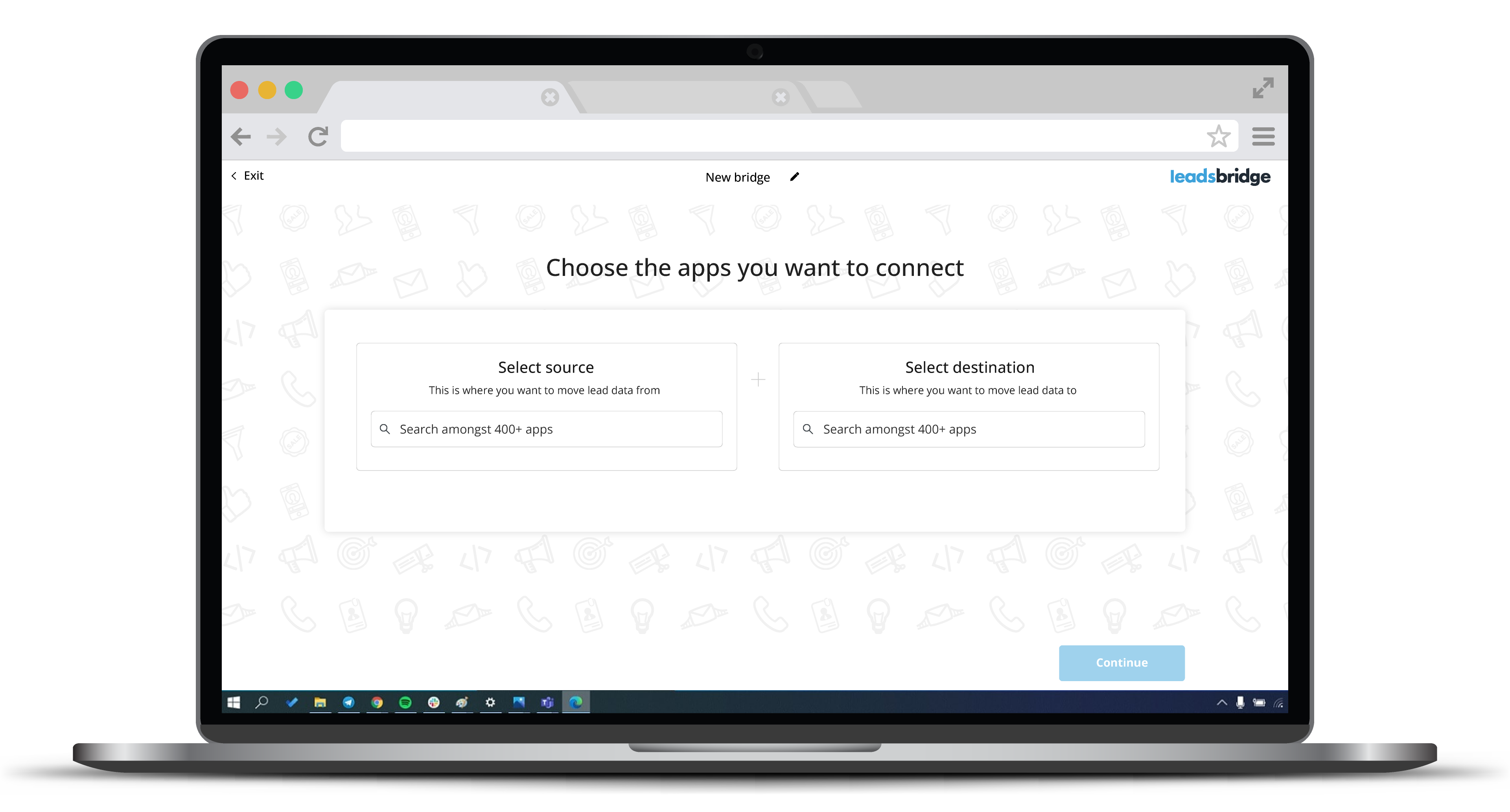 screenshot of LeadsBridge