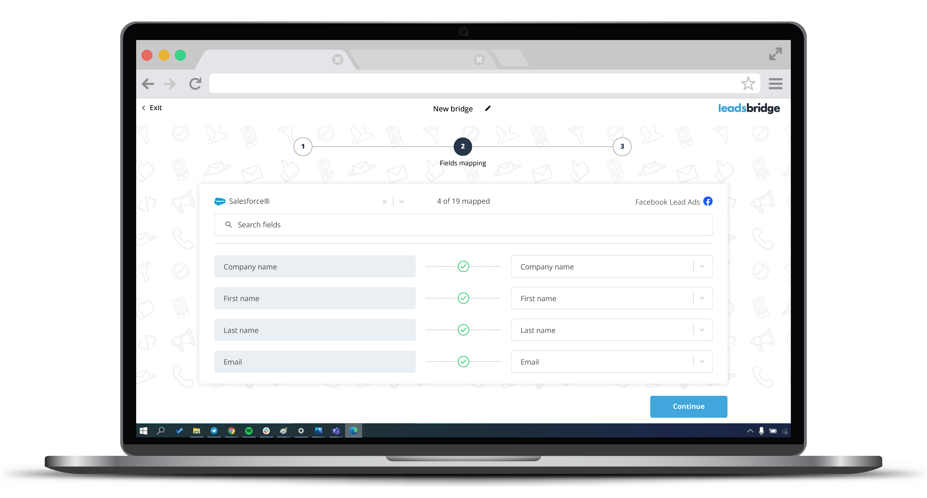 screenshot of LeadsBridge