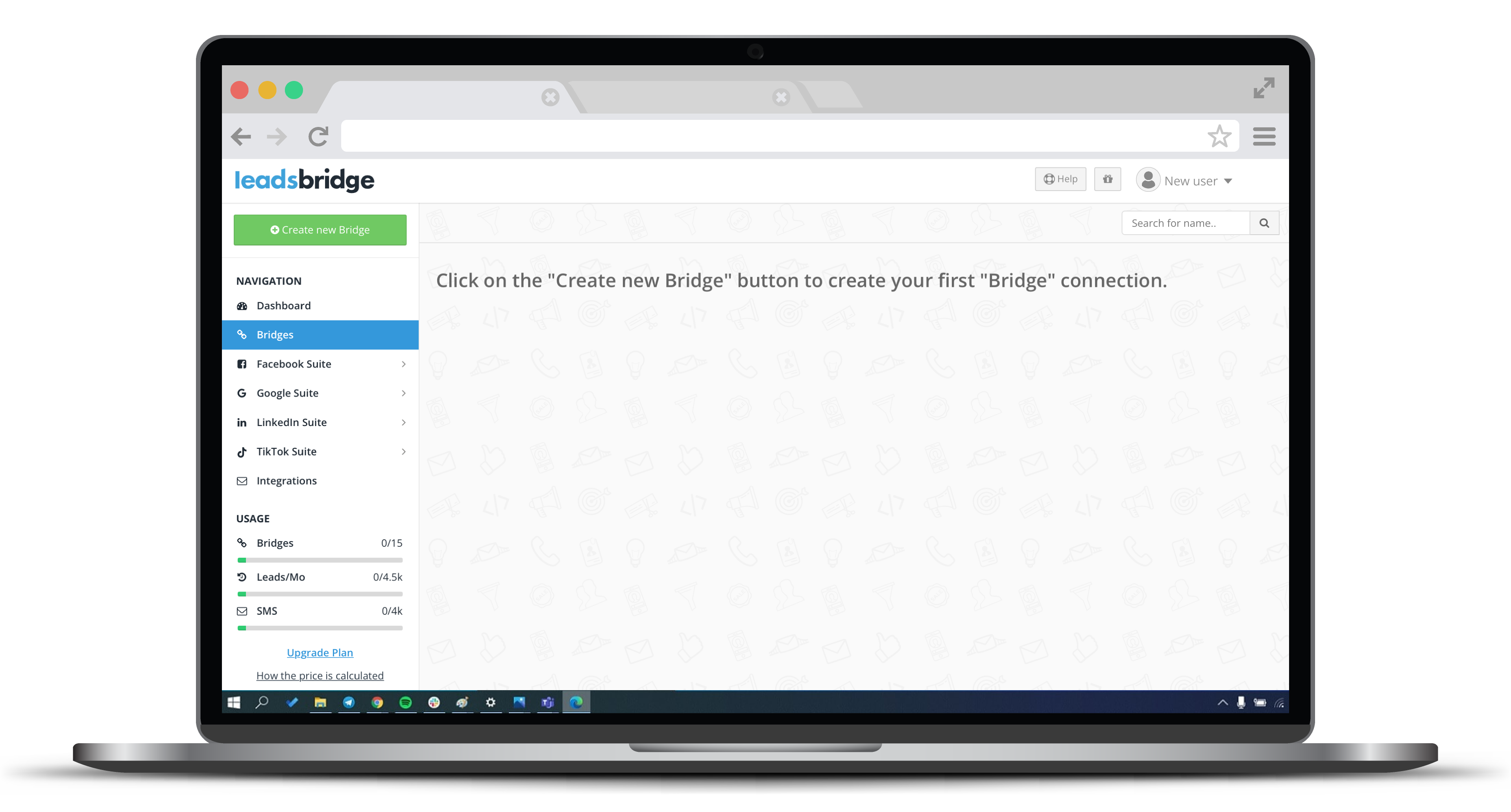 screenshot of LeadsBridge