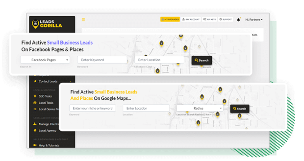 screenshot of LeadsGorilla