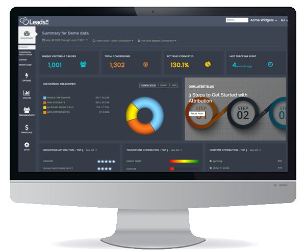 screenshot of LeadsRx