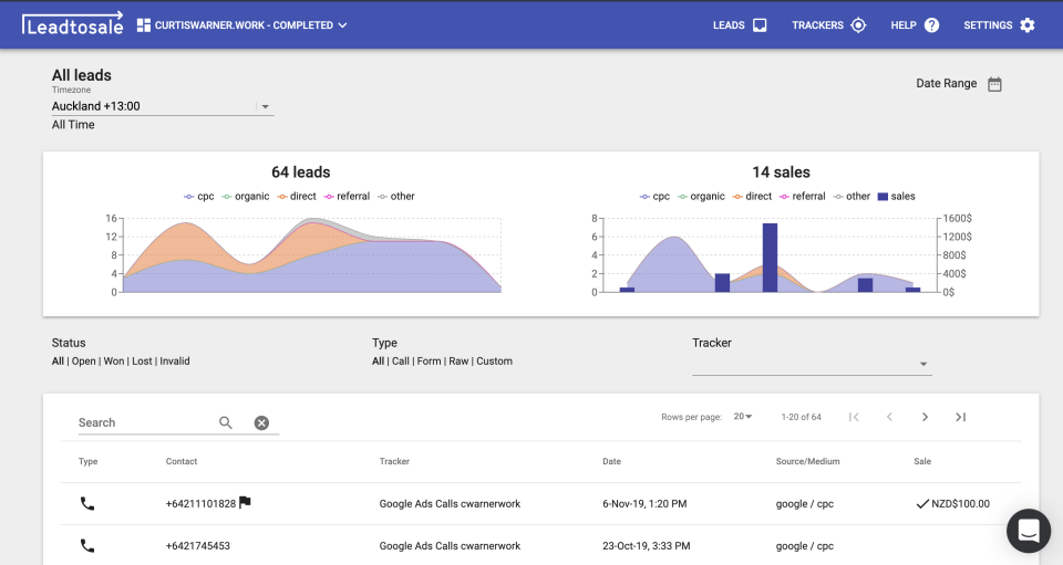screenshot of Leadtosale