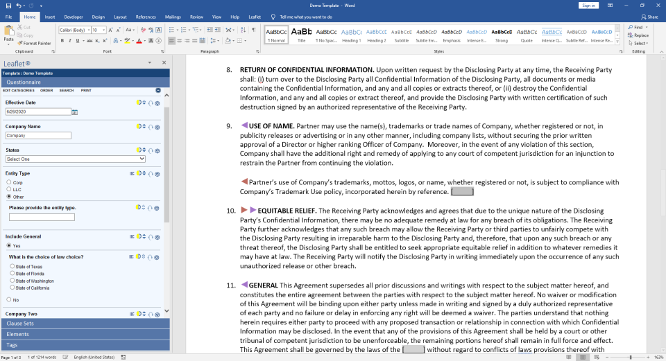 screenshot of Leaflet