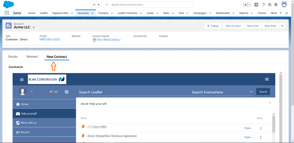 screenshot of Leaflet