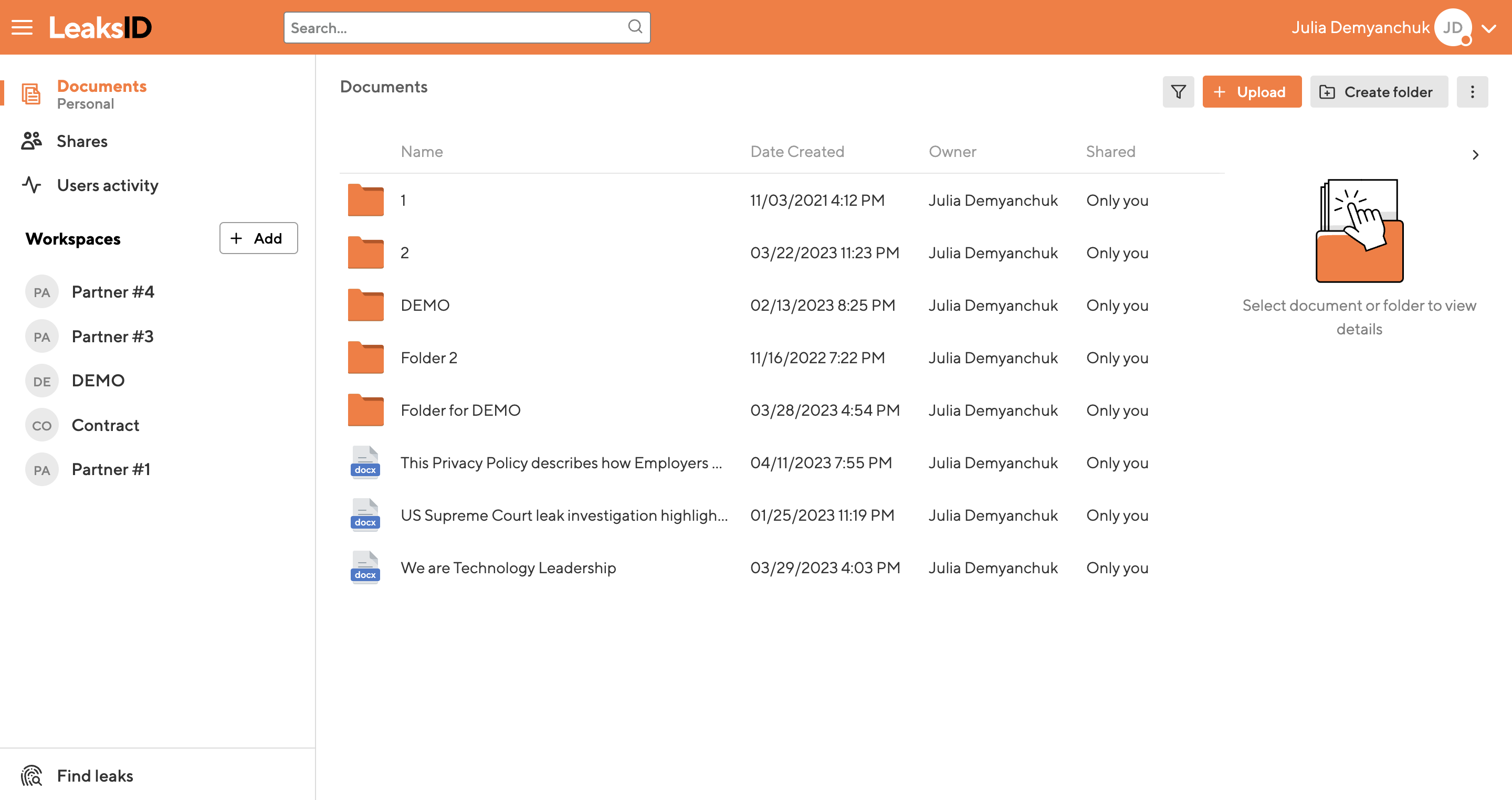 screenshot of LeaksID