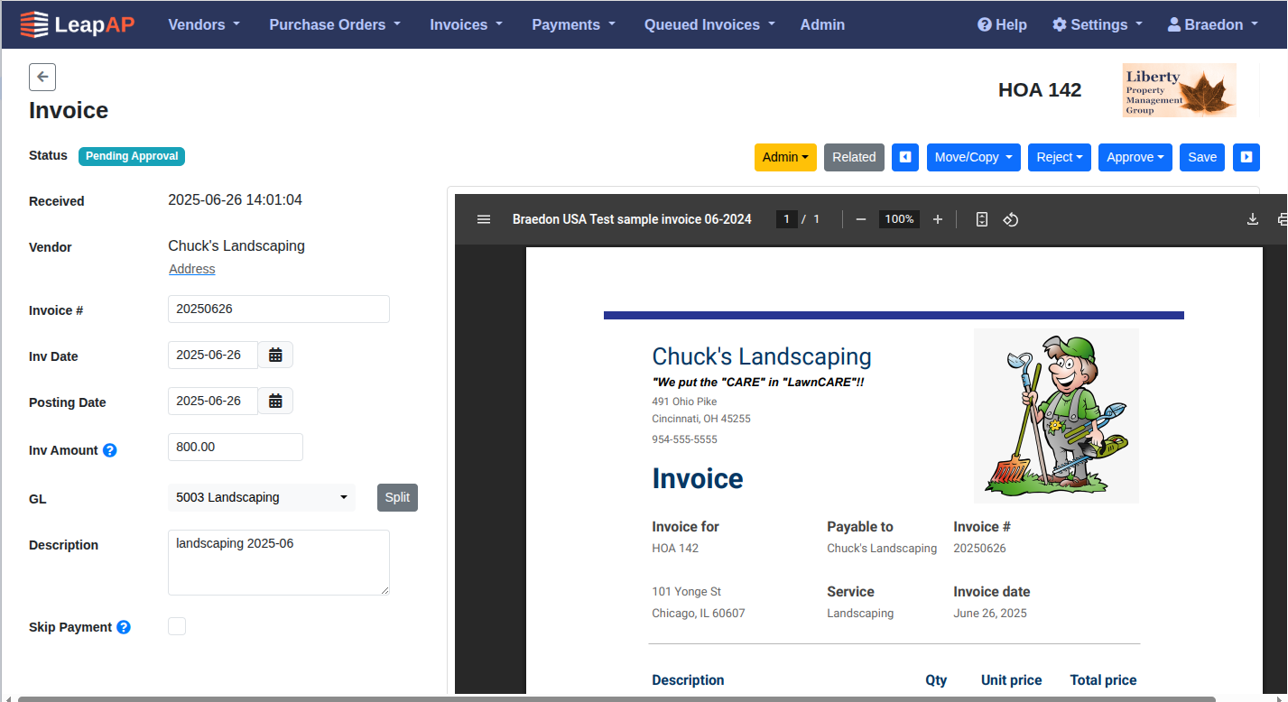 screenshot of LeapAP