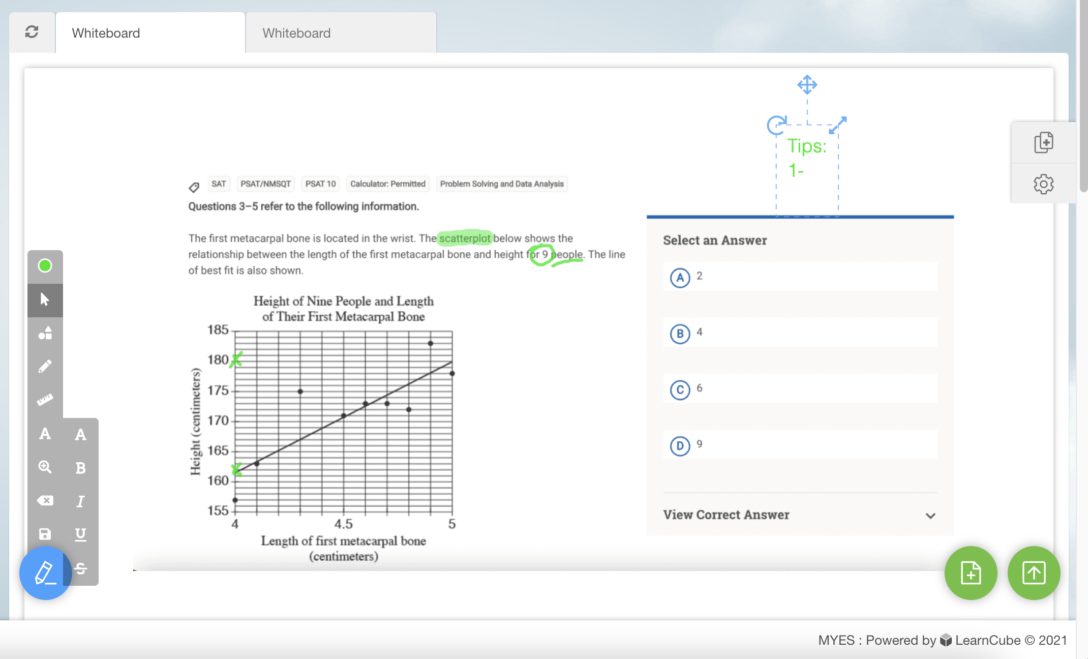screenshot of LearnCube