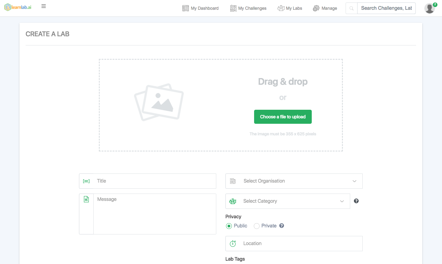 screenshot of LearnLab