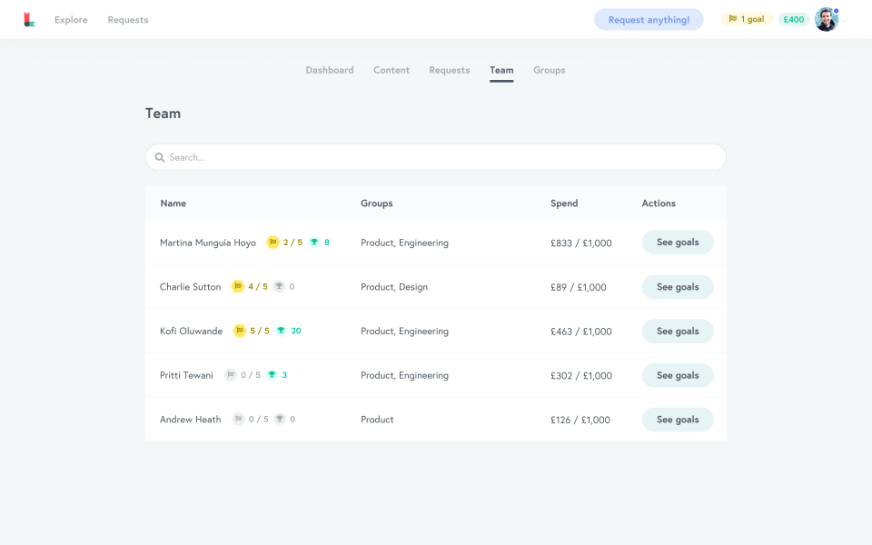 screenshot of Learnerbly