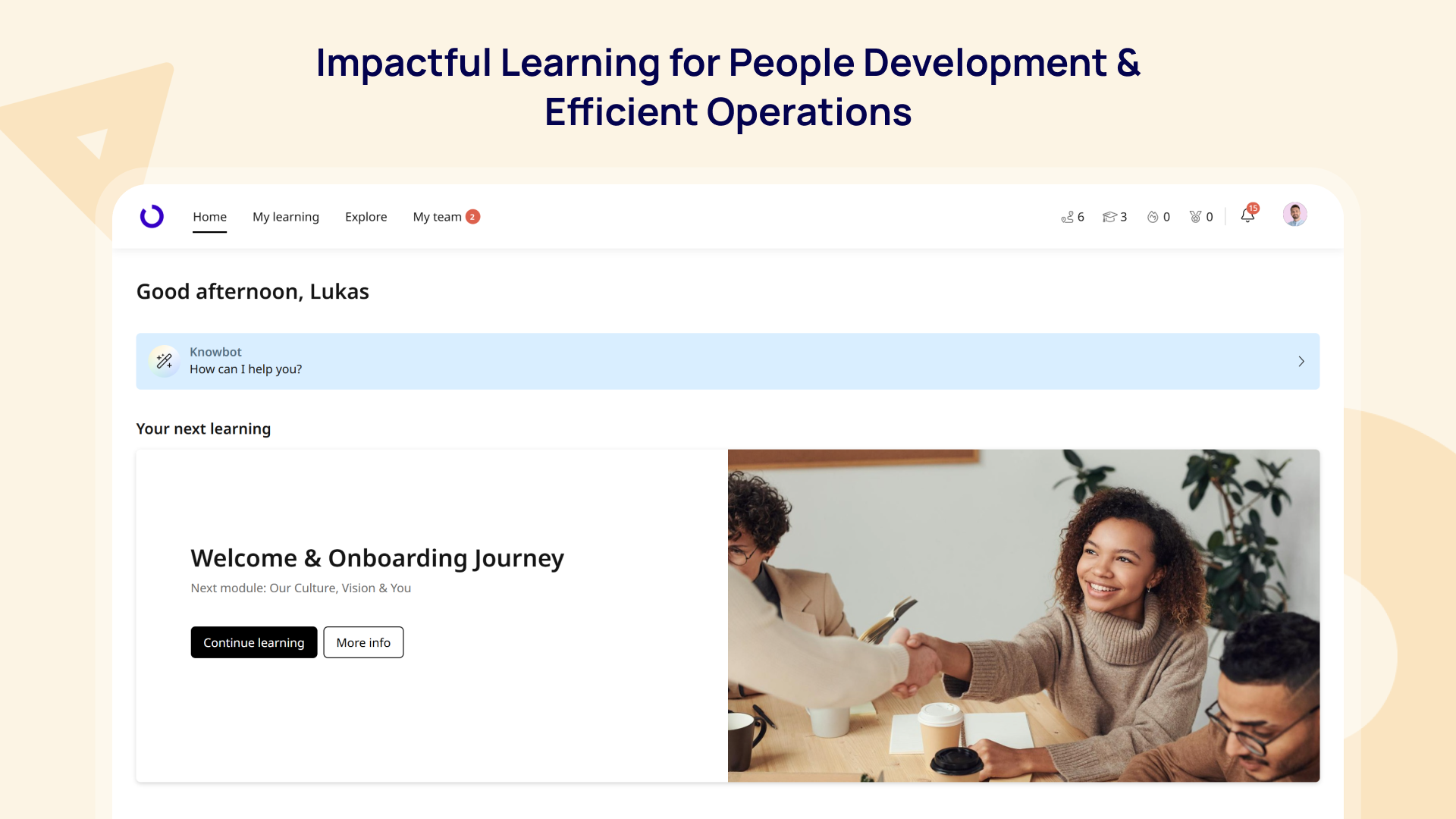 screenshot of Learningbank