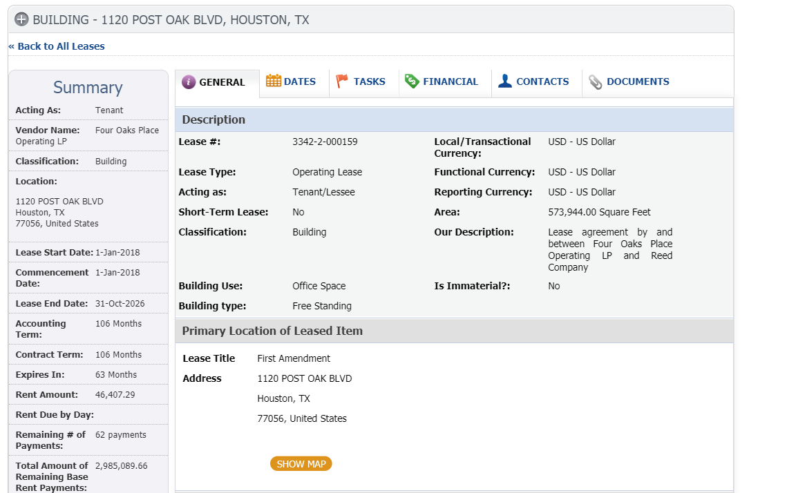 screenshot of LeaseQuery