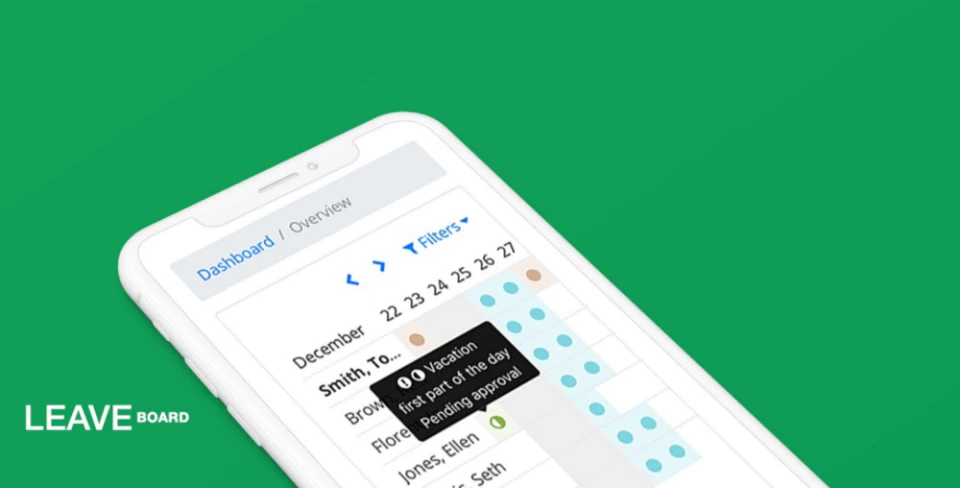 screenshot of LeaveBoard
