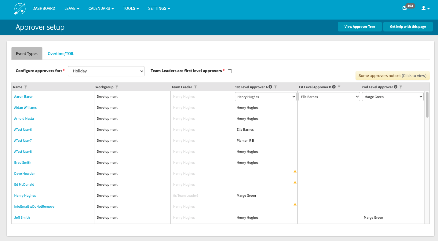 screenshot of LeaveWizard