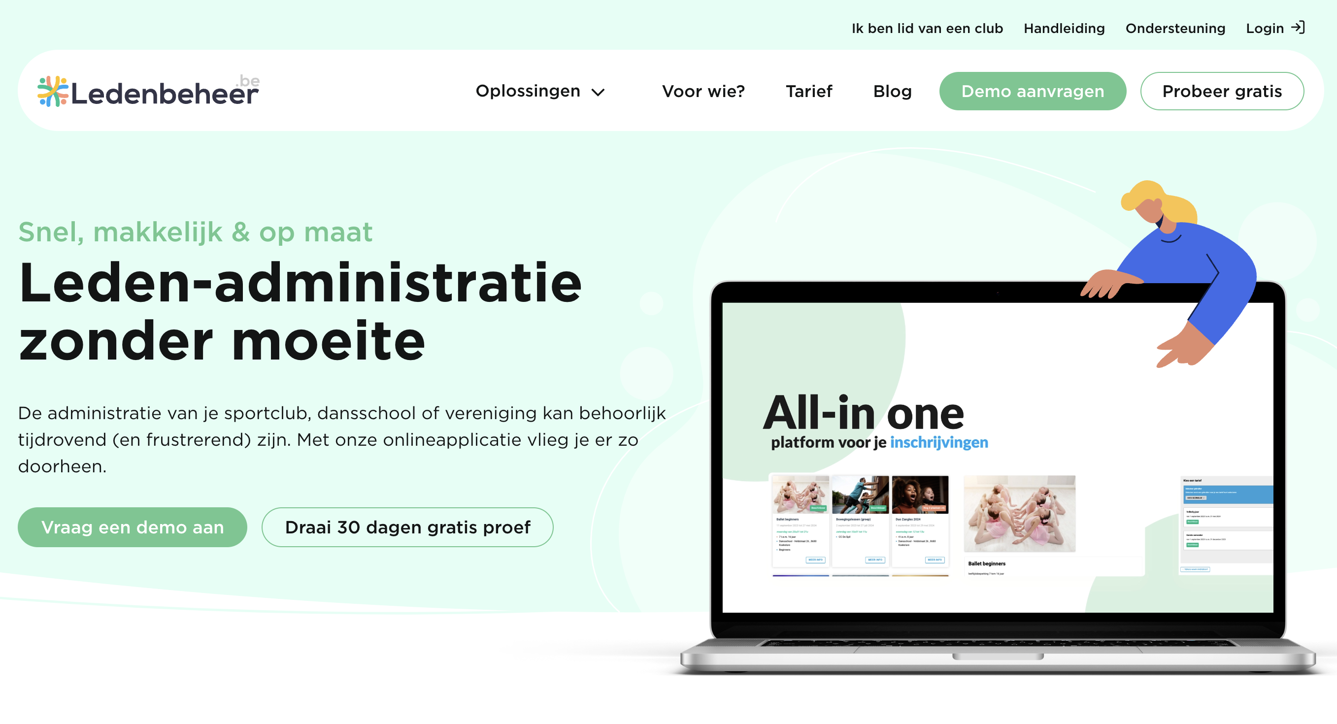 screenshot of Ledenbeheer