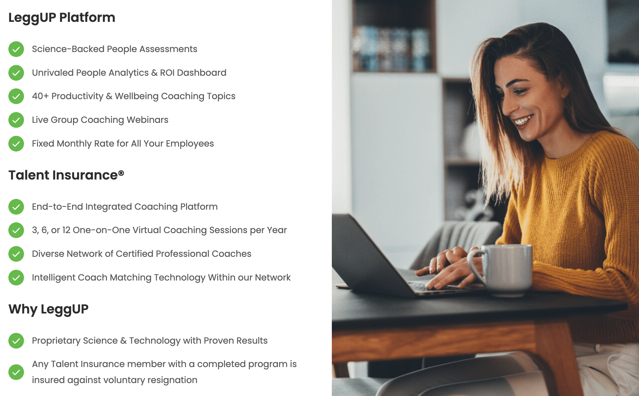 screenshot of LeggUP