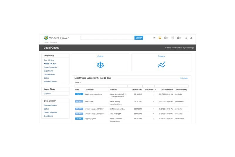 screenshot of Legisway