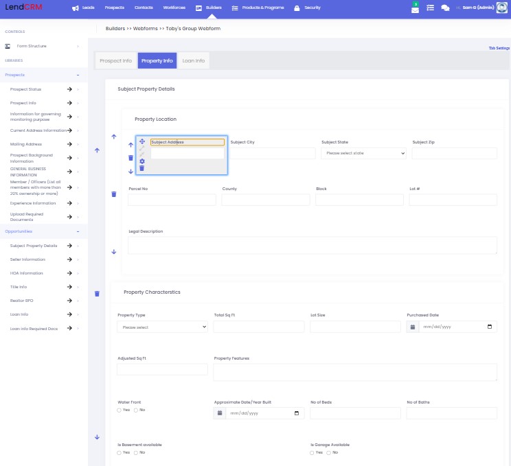 screenshot of LendCRM