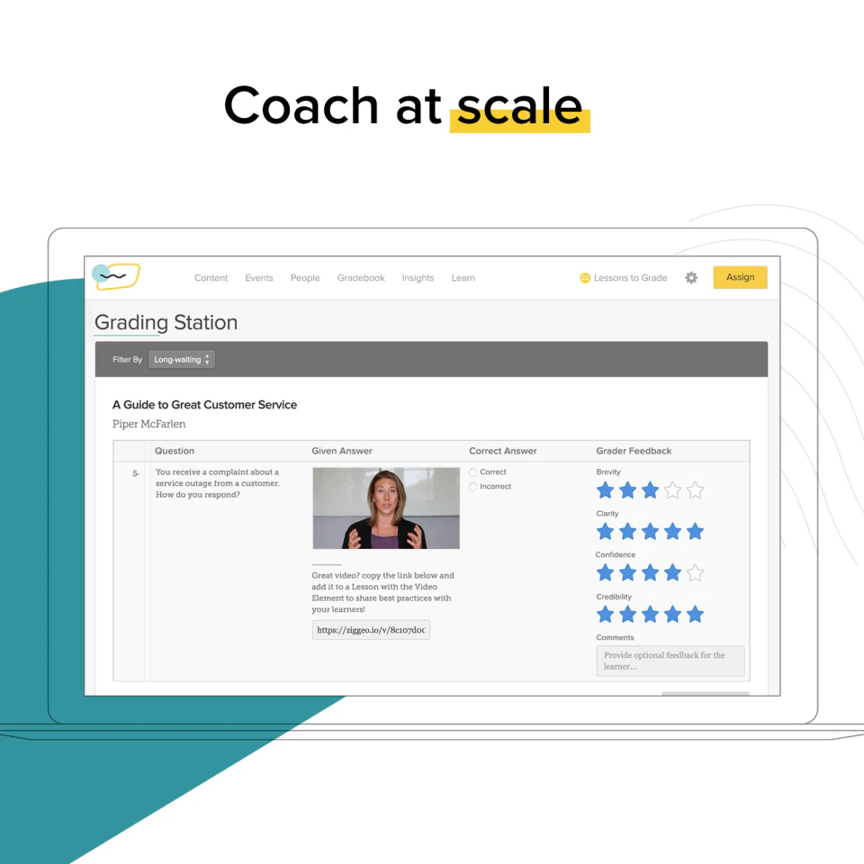 screenshot of Lessonly