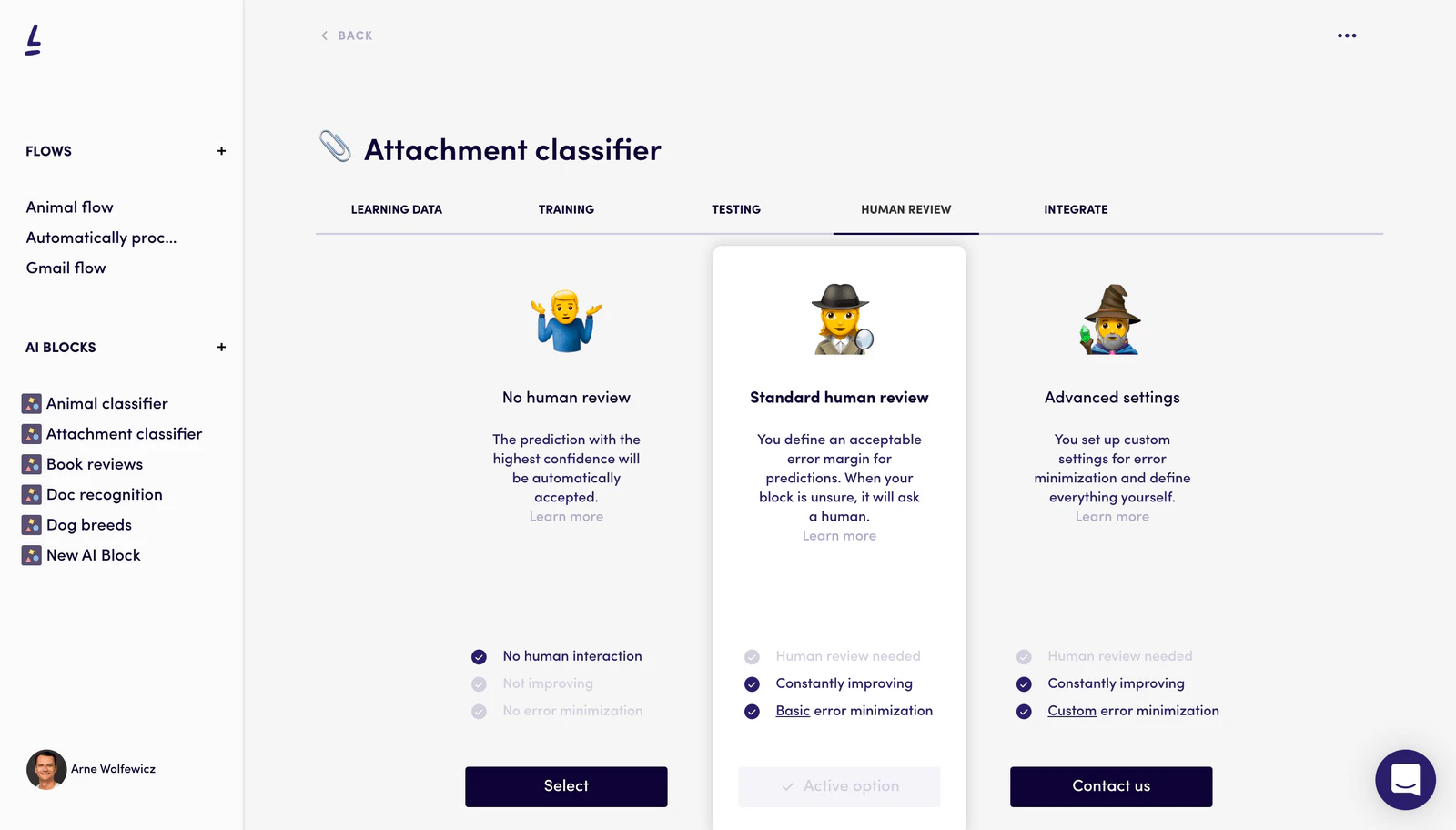 screenshot of Levity