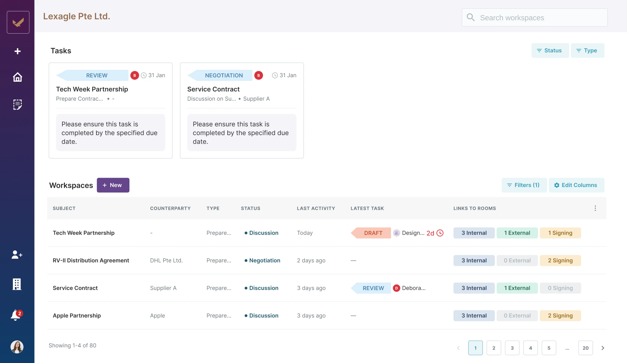 screenshot of Lexagle