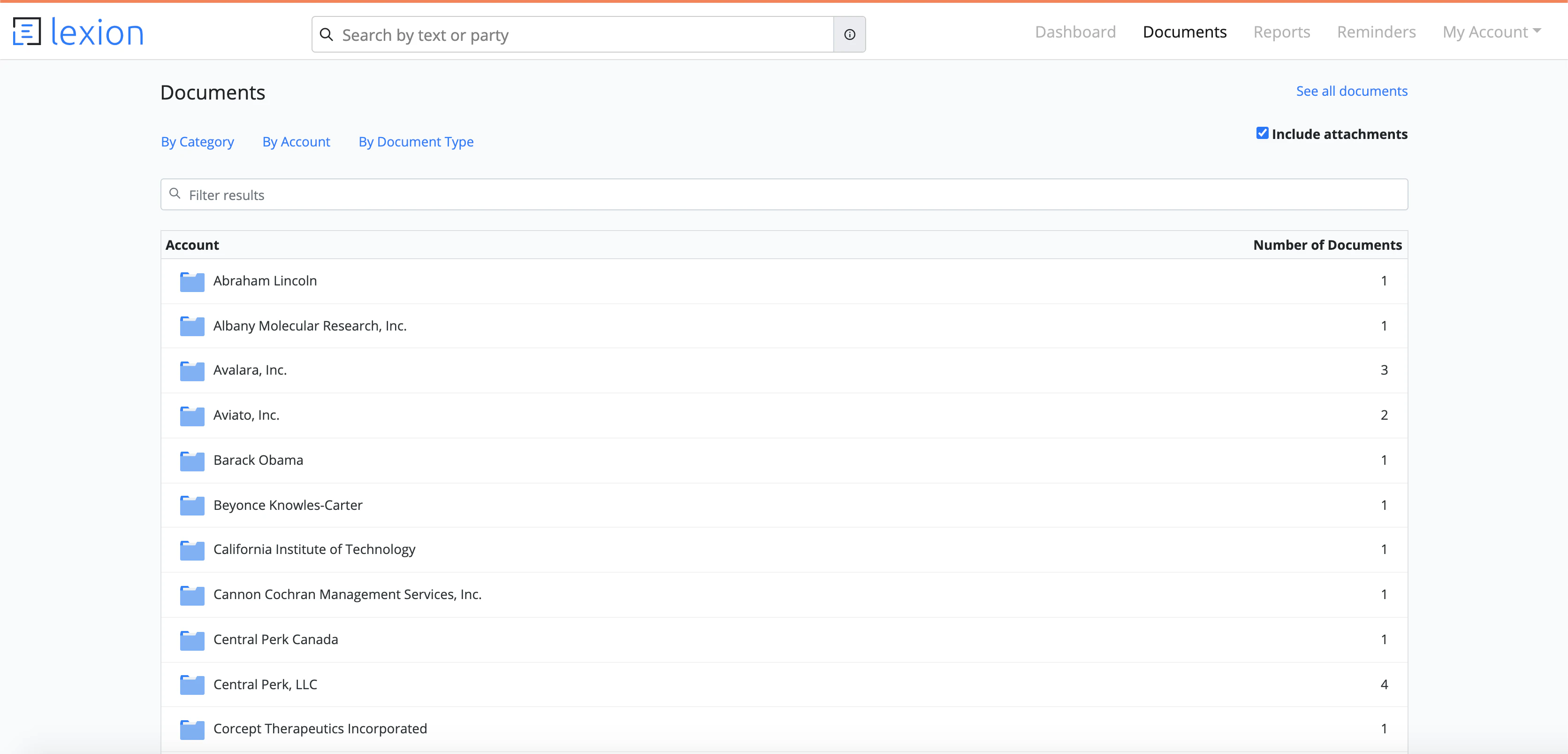 screenshot of Lexion