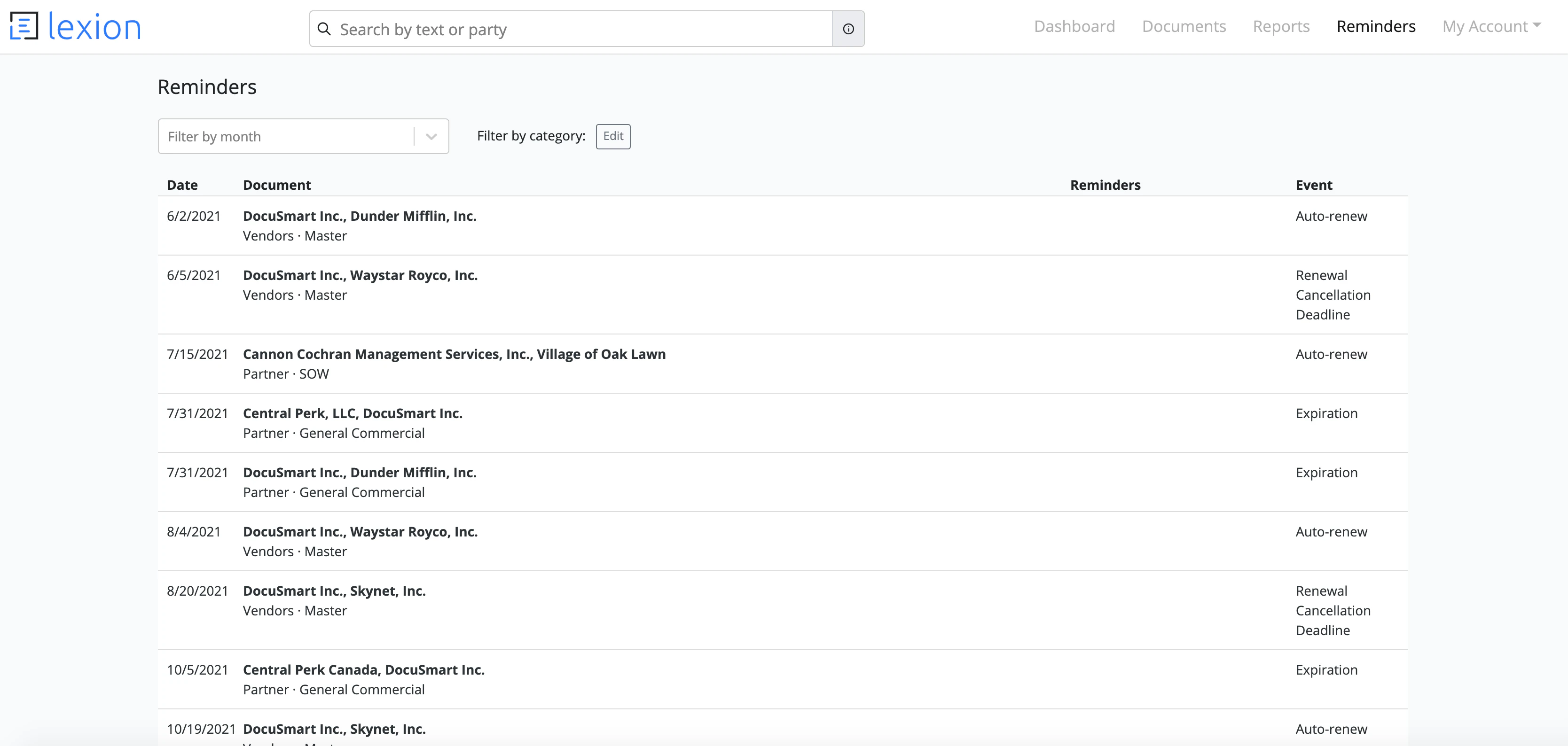 screenshot of Lexion