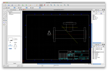 screenshot of LibreCAD