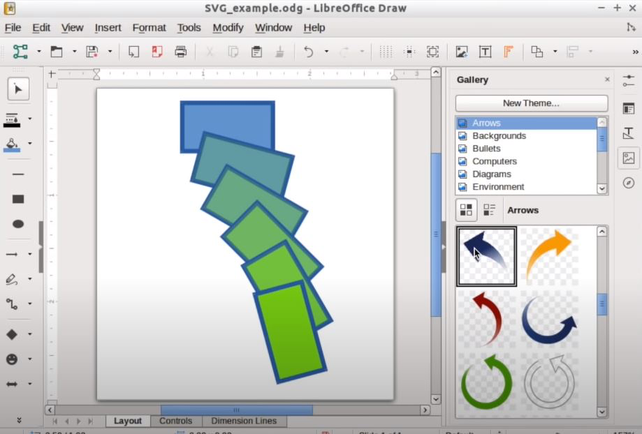screenshot of LibreOffice