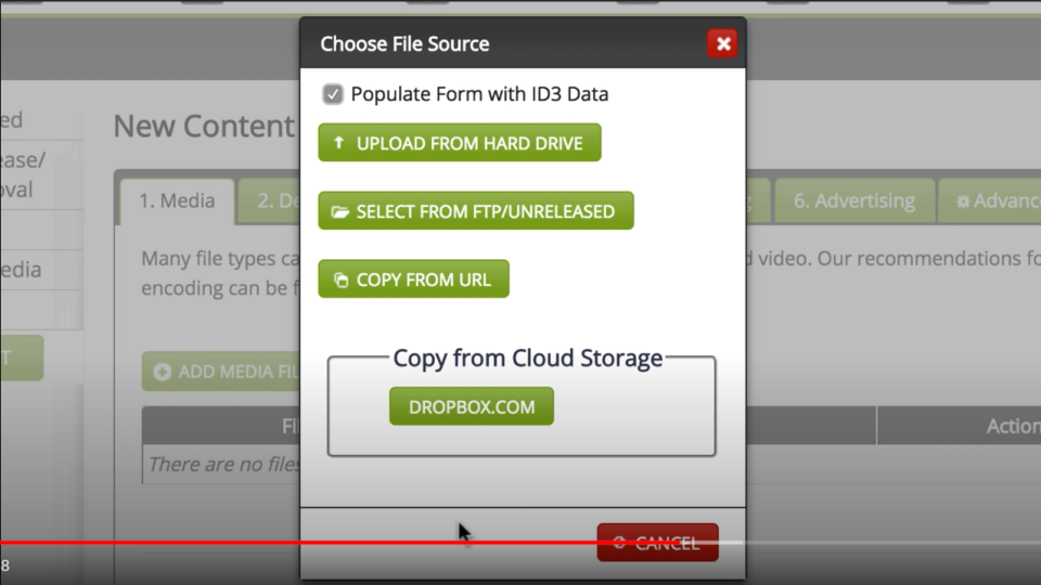 screenshot of Libsyn