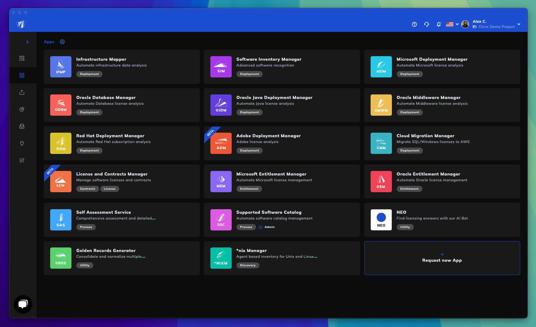 screenshot of Licenseware